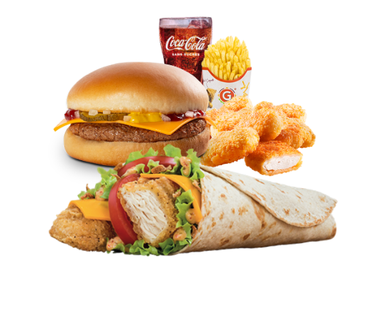 G4 (1 Wrap Tenders + 4 nuggets ou cheese)