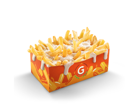 Frites sauce fromagère